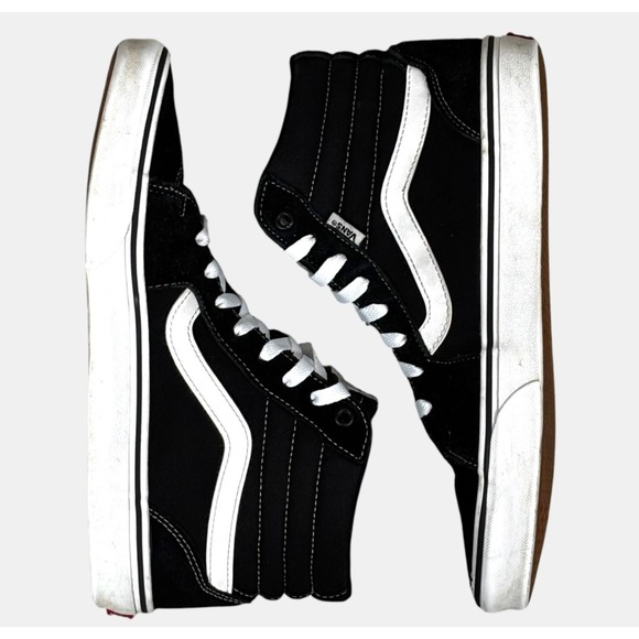 Vans Filmore High Tops Mens Sz 10 Classic Black White Skate Streetwear Urban - Picture 1 of 12